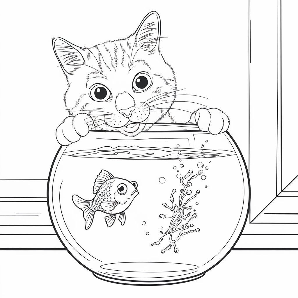 Cat Coloring Page