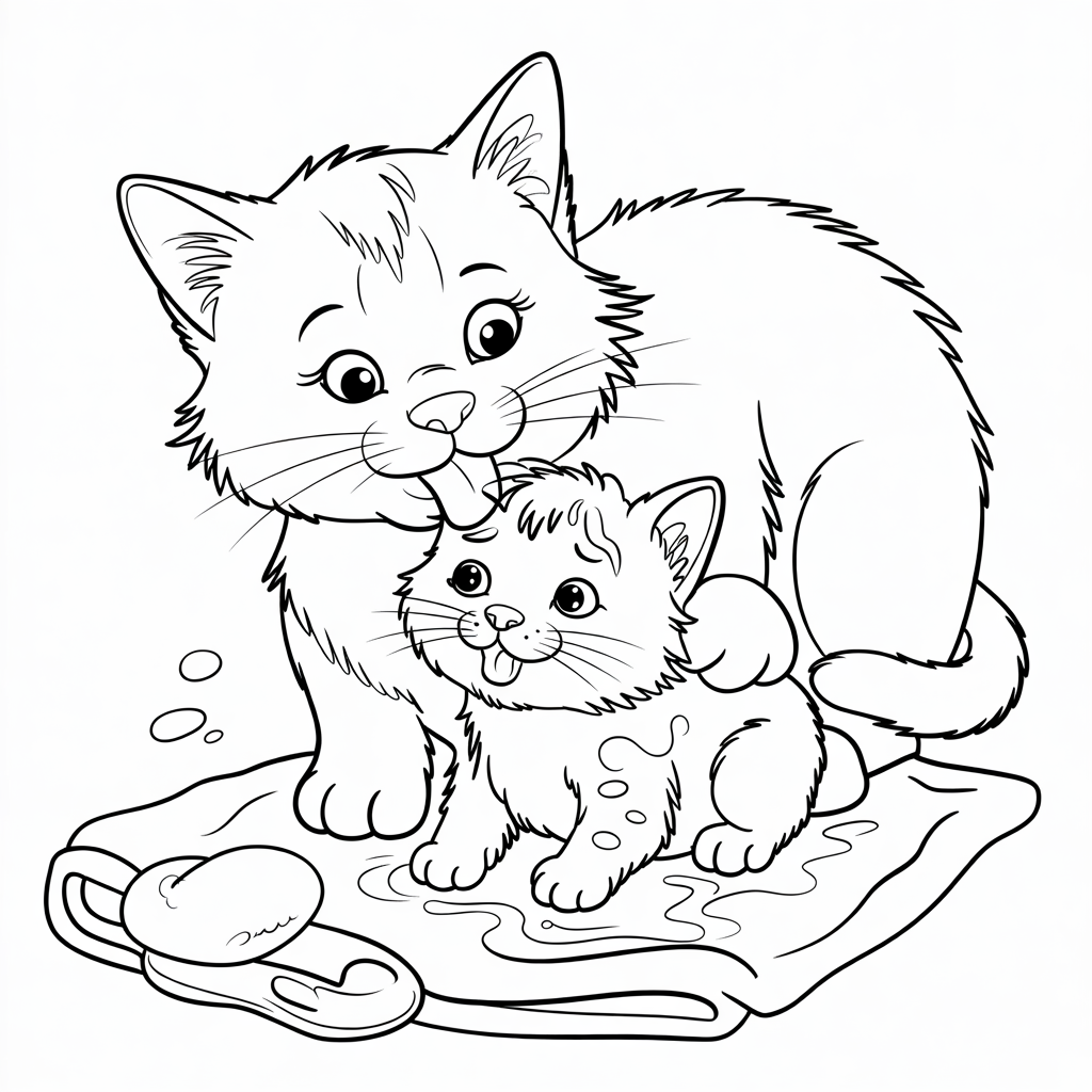 Cat Coloring Page
