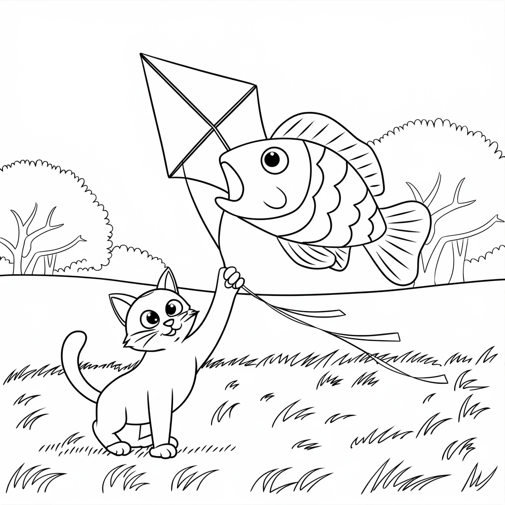 Cat Coloring Page