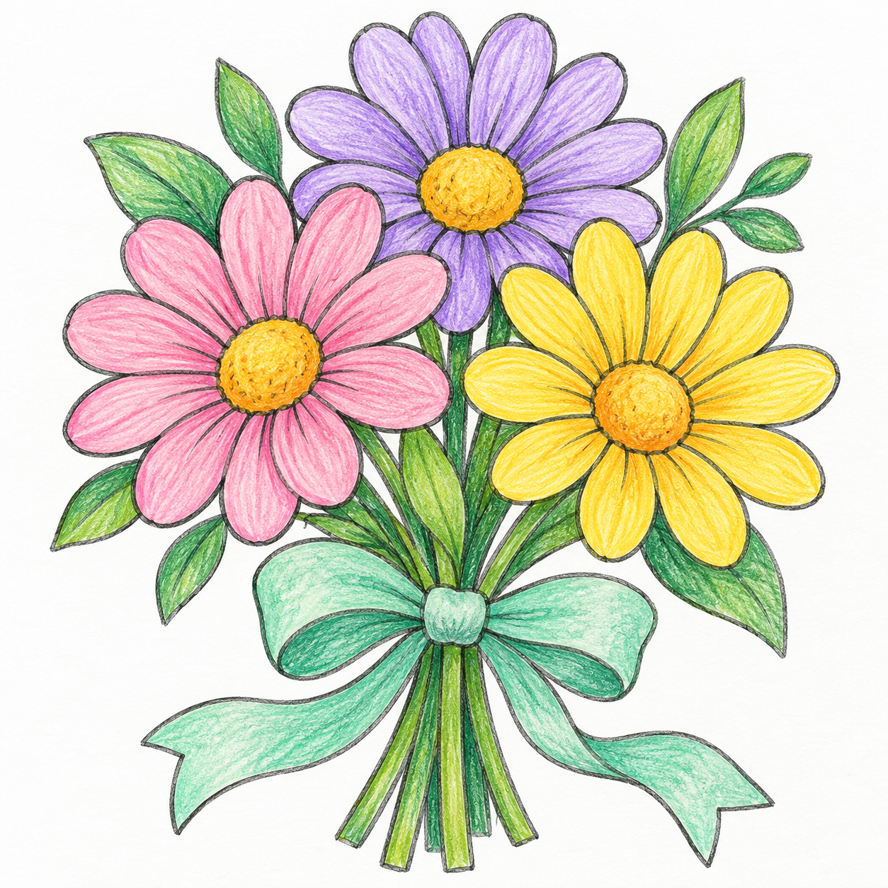Placeholder for a printable flower coloring page