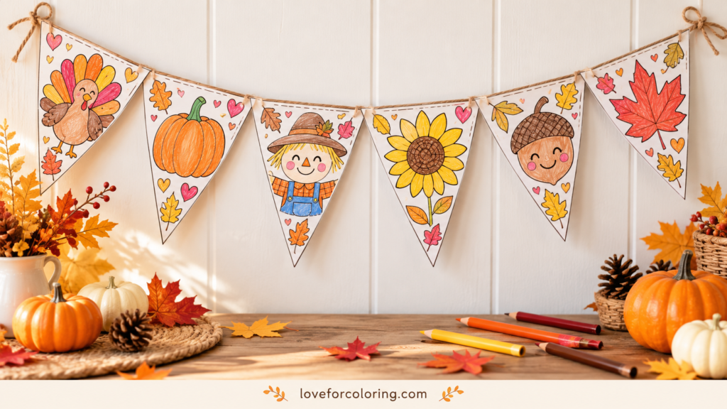Thanksgiving Pennant Craft Display