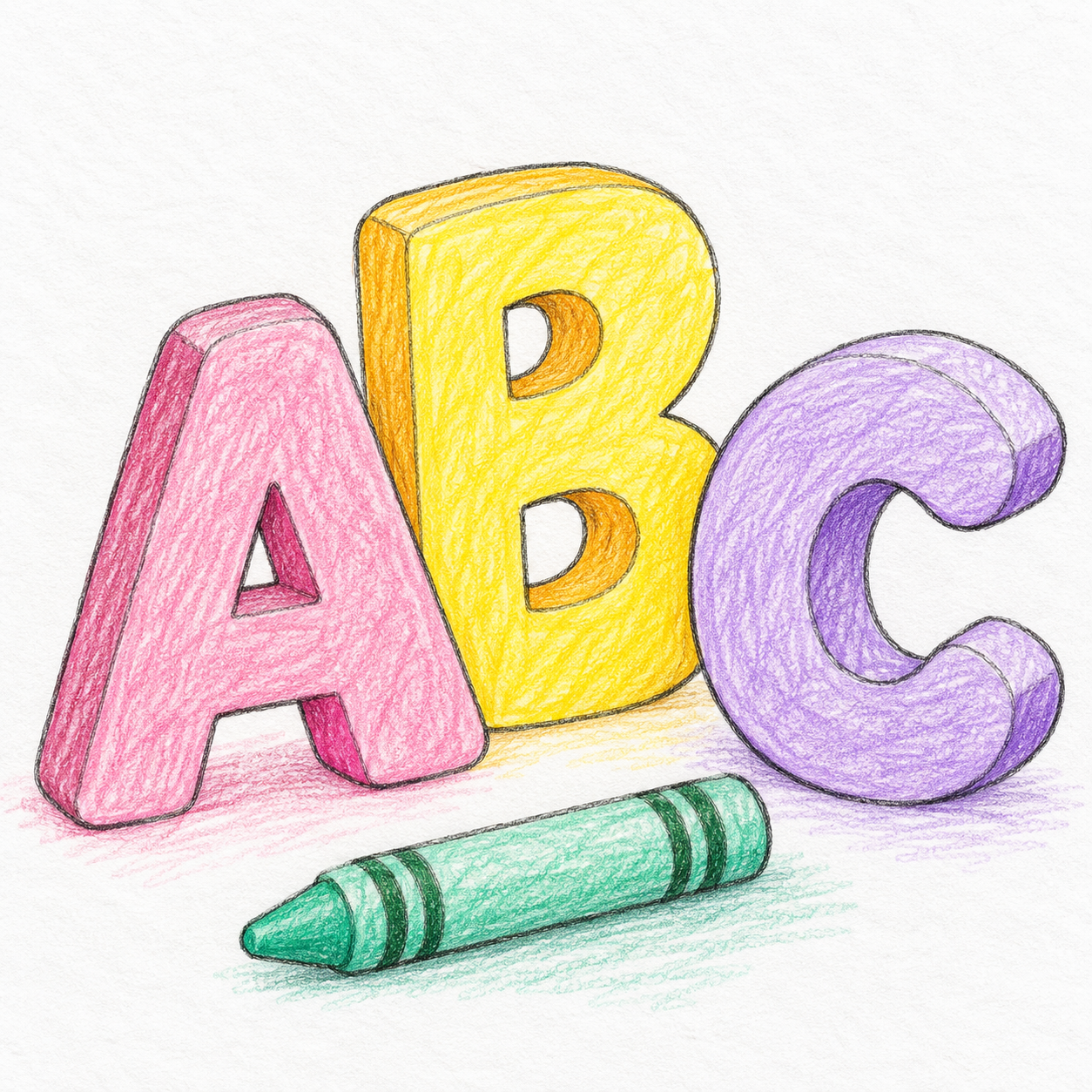 Placeholder for an alphabet coloring page