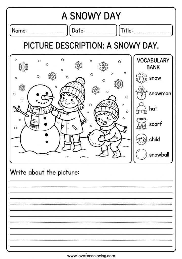 Snow day picture description