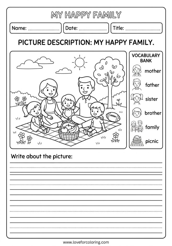 HAppy family picture desciption