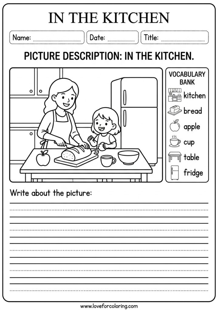 In the kitchen picture description