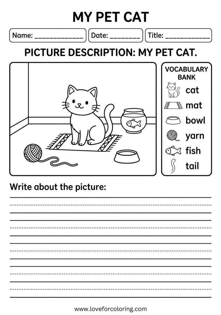My pet cat picture description
