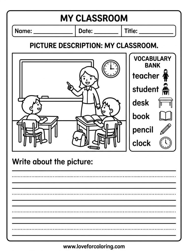 Picture description classroom