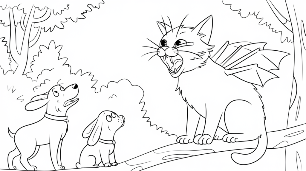 Batman Cat Coloring Page 