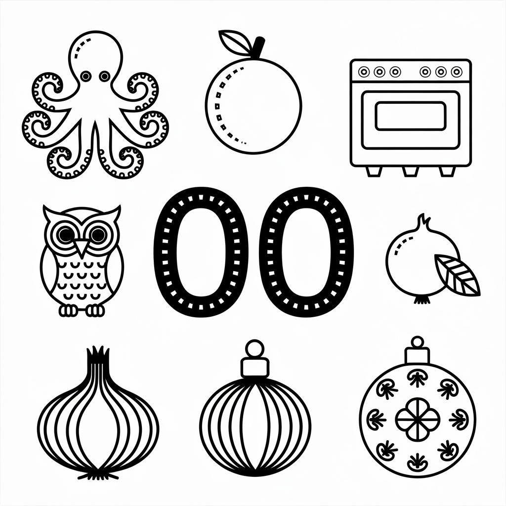 O is for Octopus and Orange Coloring Fun