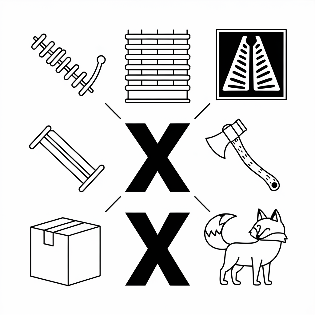 X is for Xylophone and X-ray Coloring Page