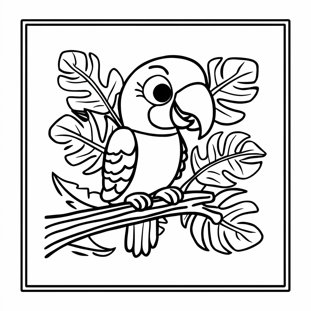 Parrot Coloring Page 