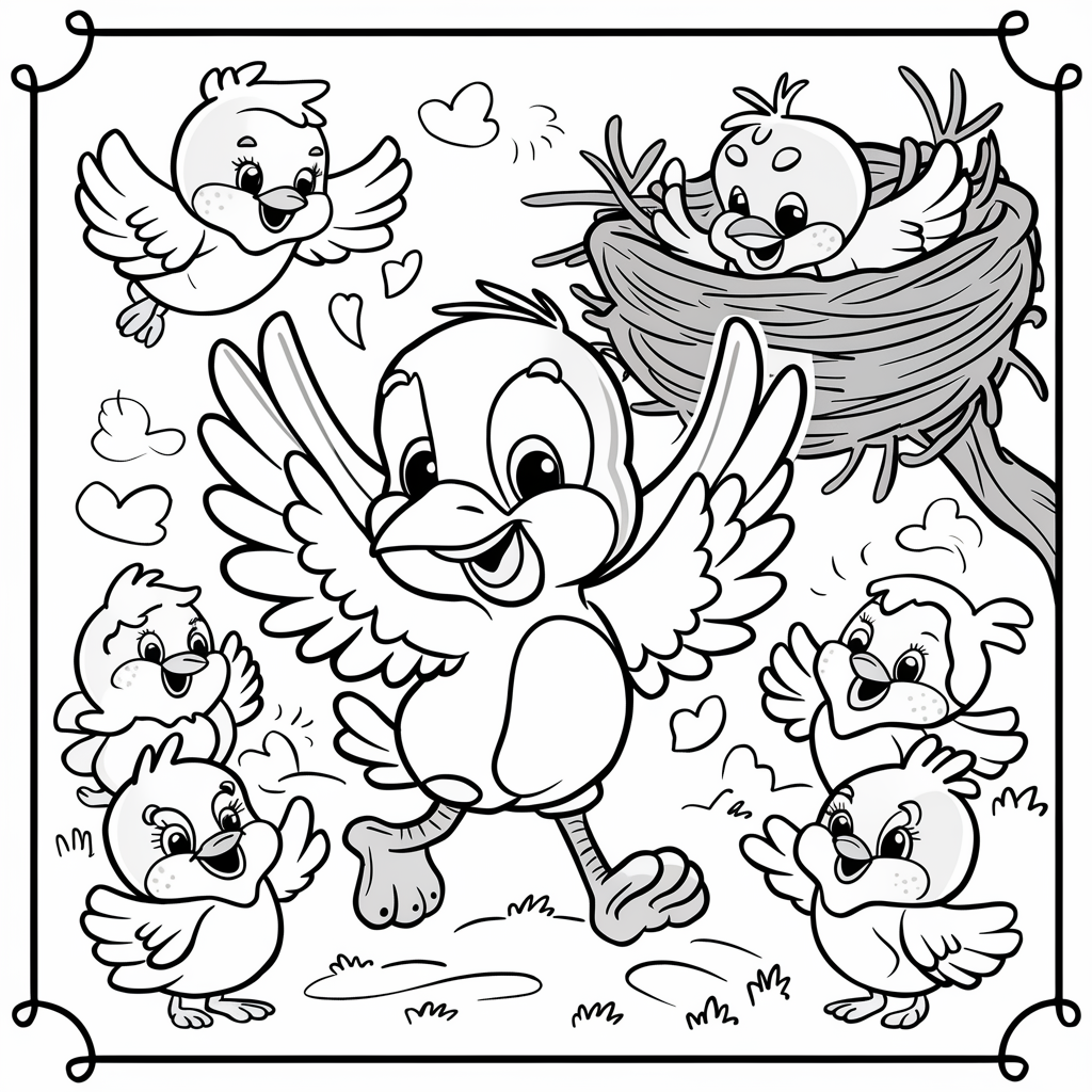Baby chick coloring page
