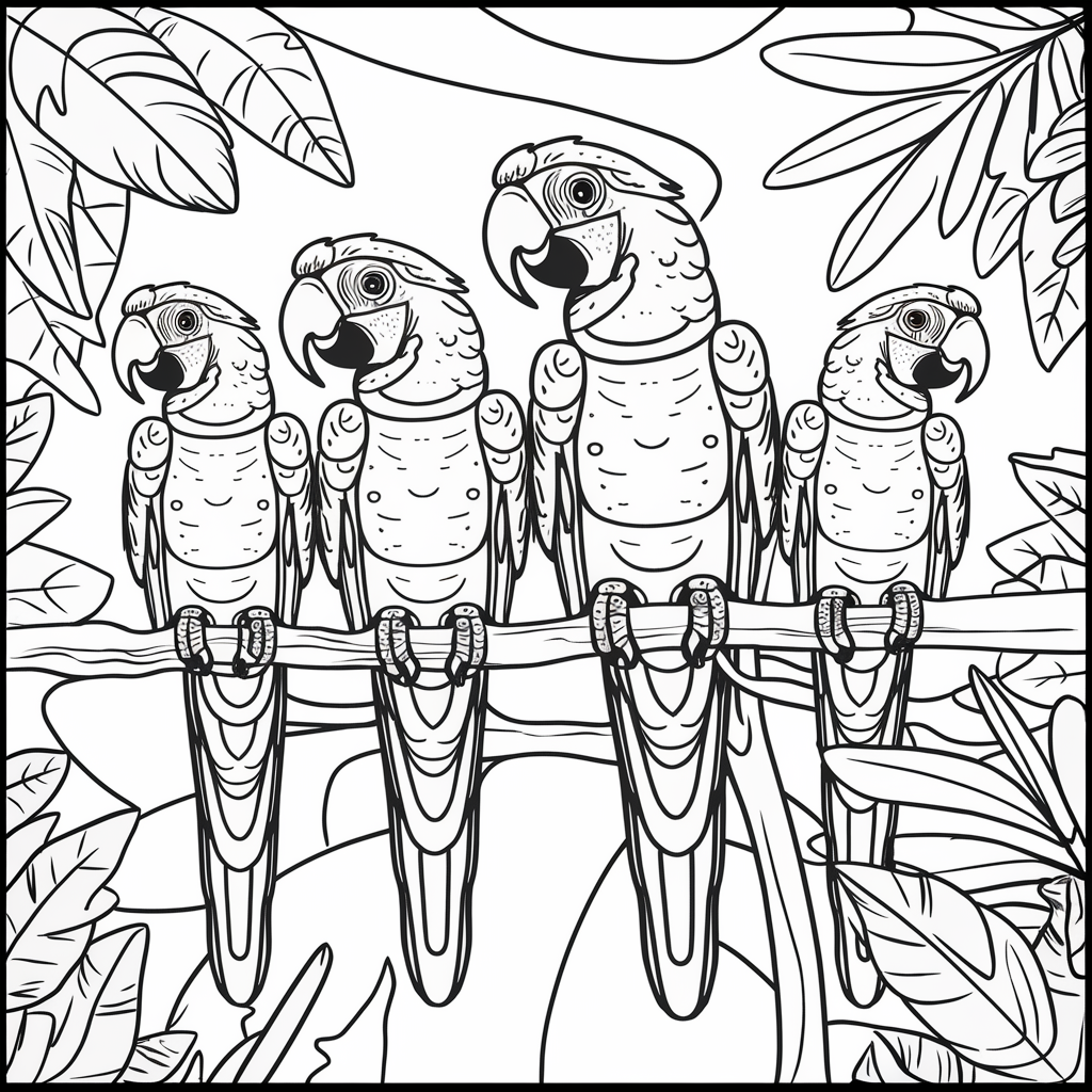 parrot coloring page
