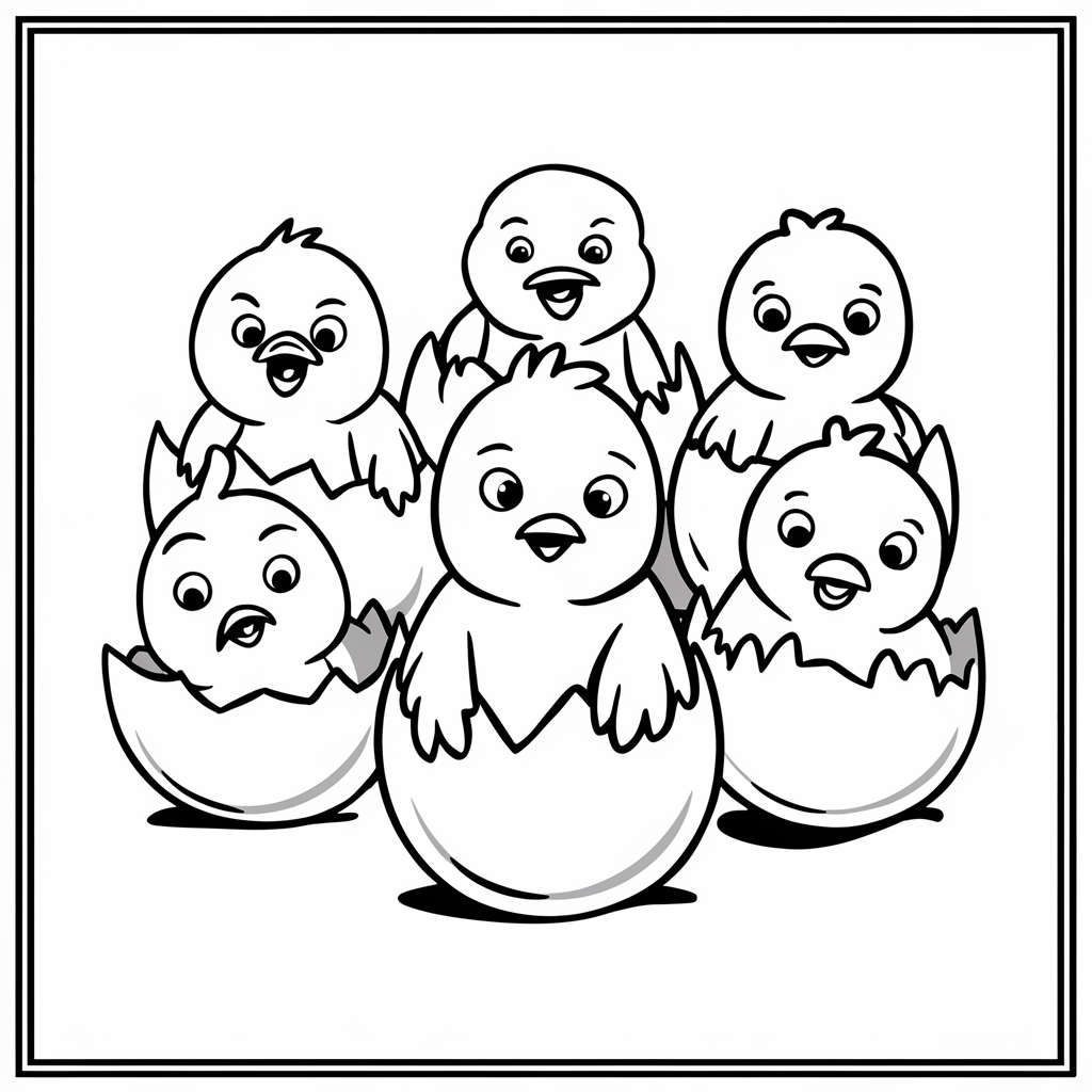 Chicks Coloring Pages