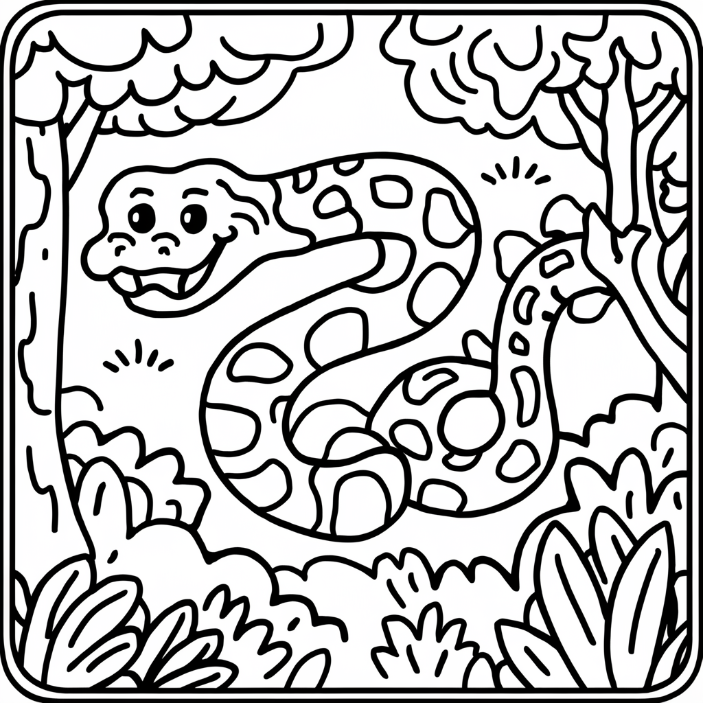 Snake coloring page

