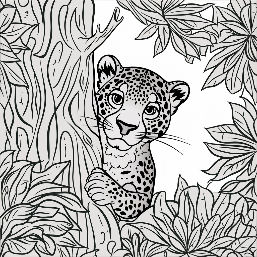 Jaguar coloring page