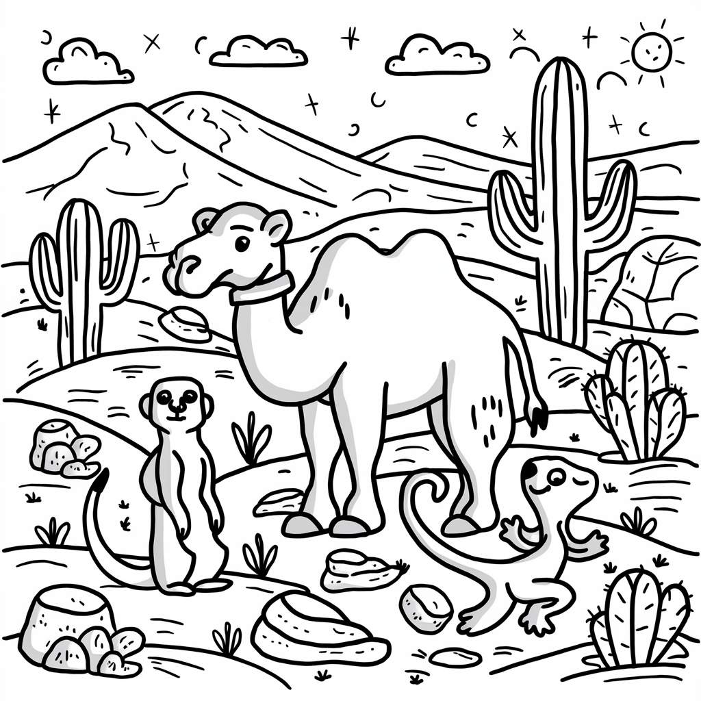 Desert Animal Coloring Pages 