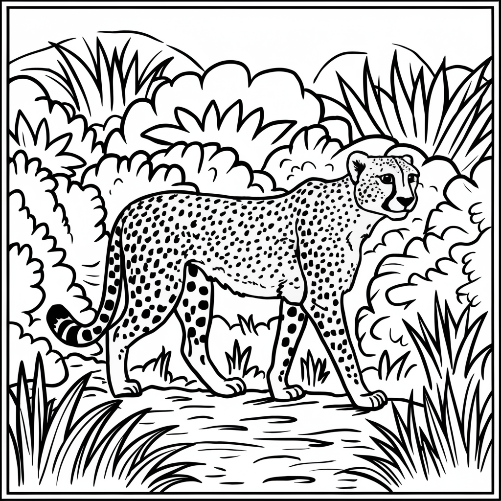 cheeta coloring page
