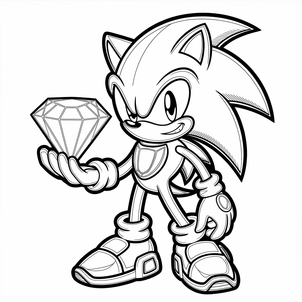 mMetal sonic coloring page
