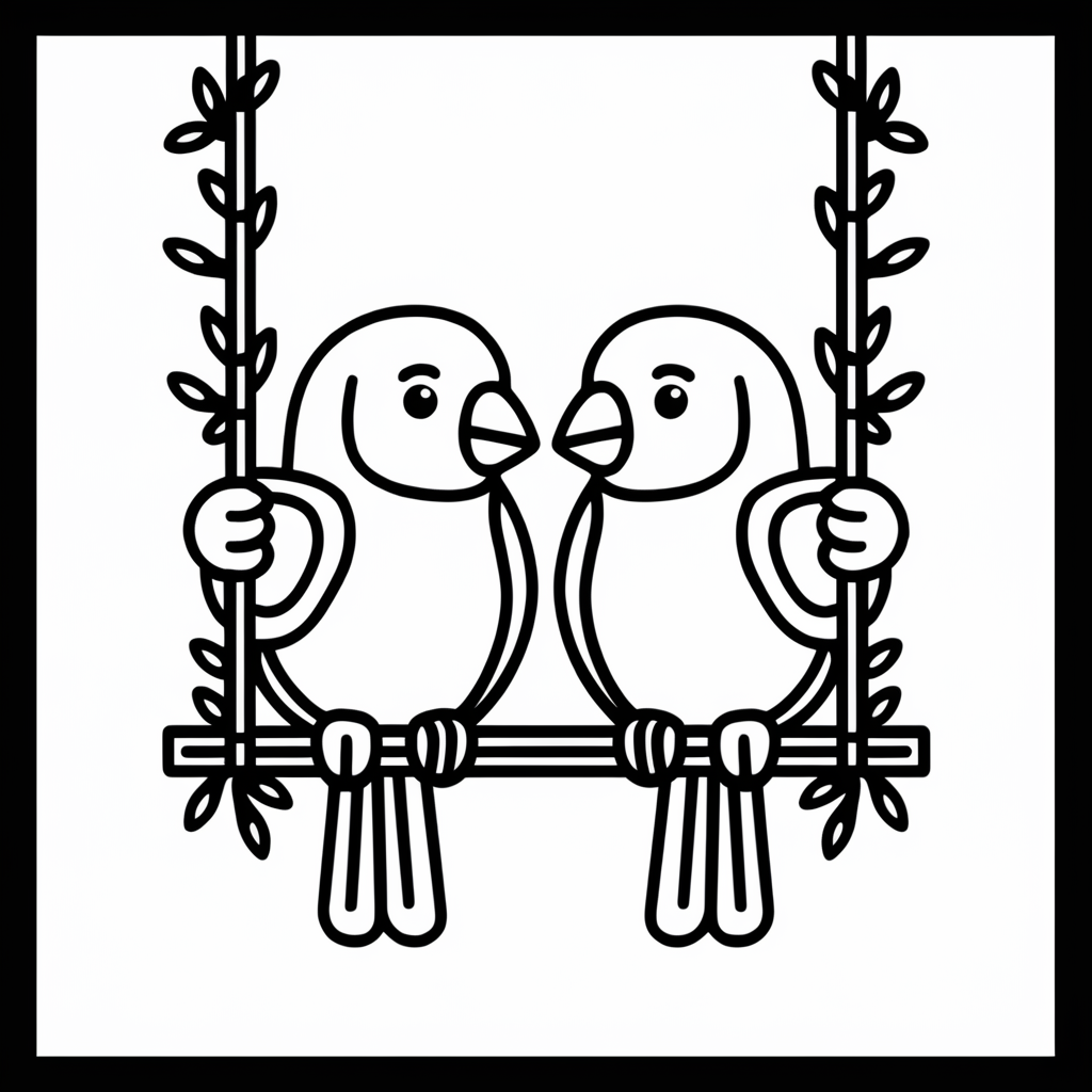 Birds coloring Page