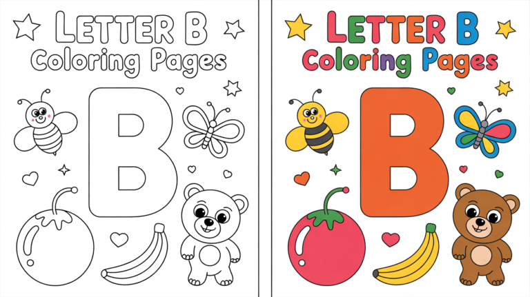 Letter B Coloring Pages Free printable