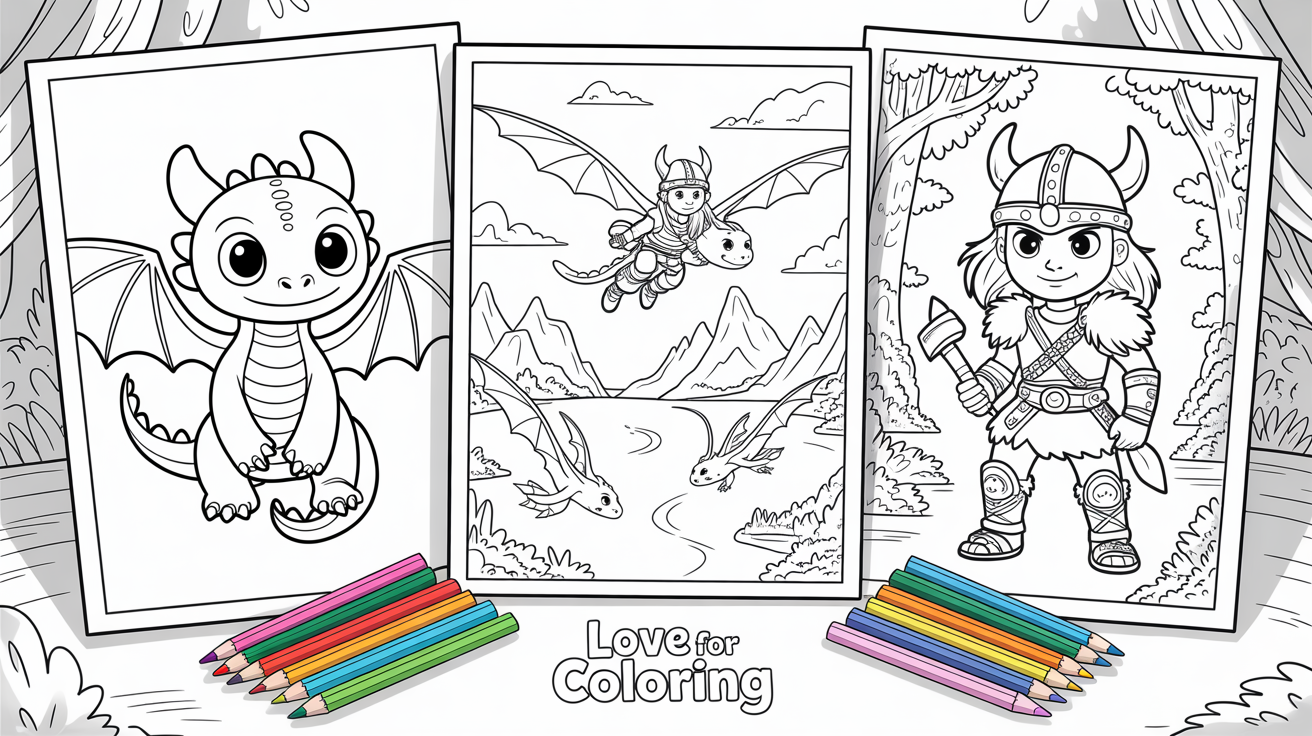 How to train your dragon coloring pages