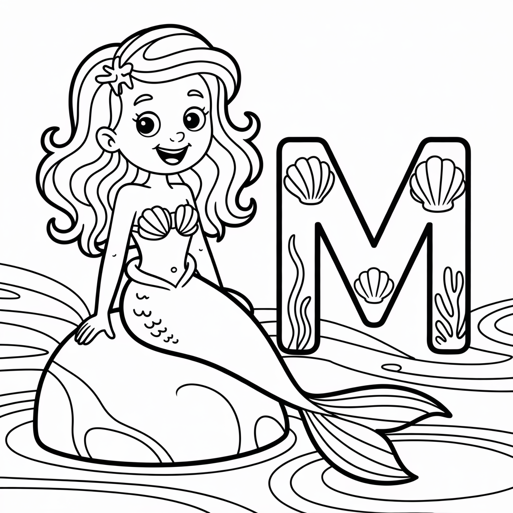 Mermaid Coloring Pages