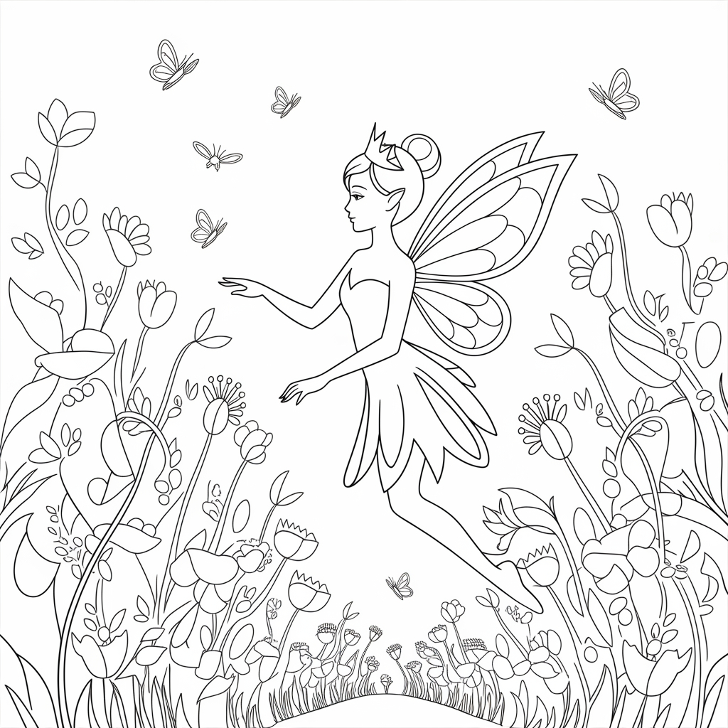 Fairy Queen in a Magical Garden