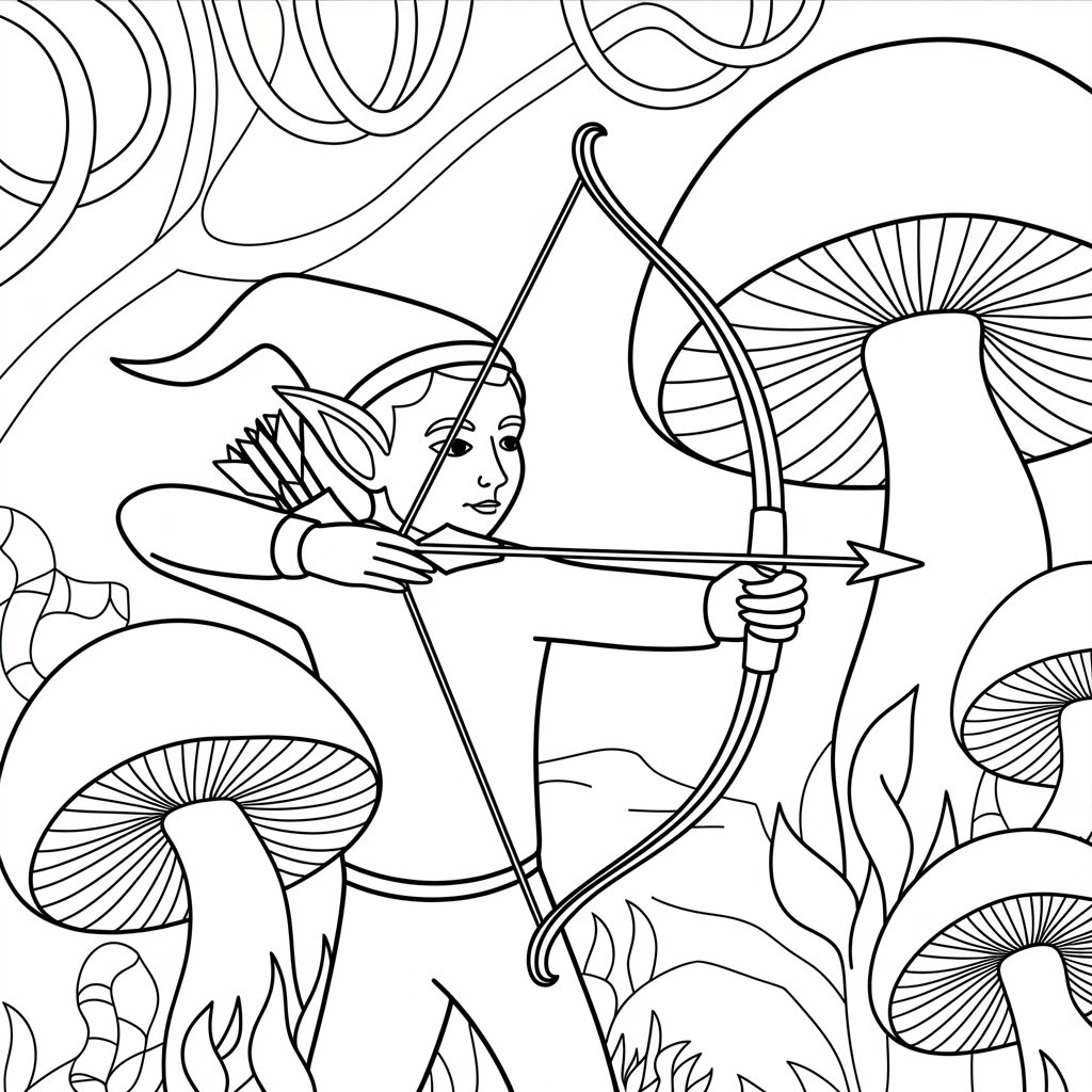 Elf Archer in a Magical Forest