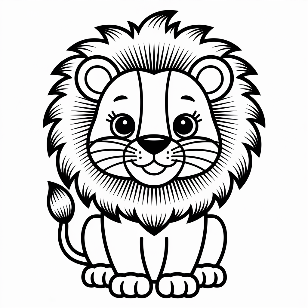 L for Lion Coloring Pages 