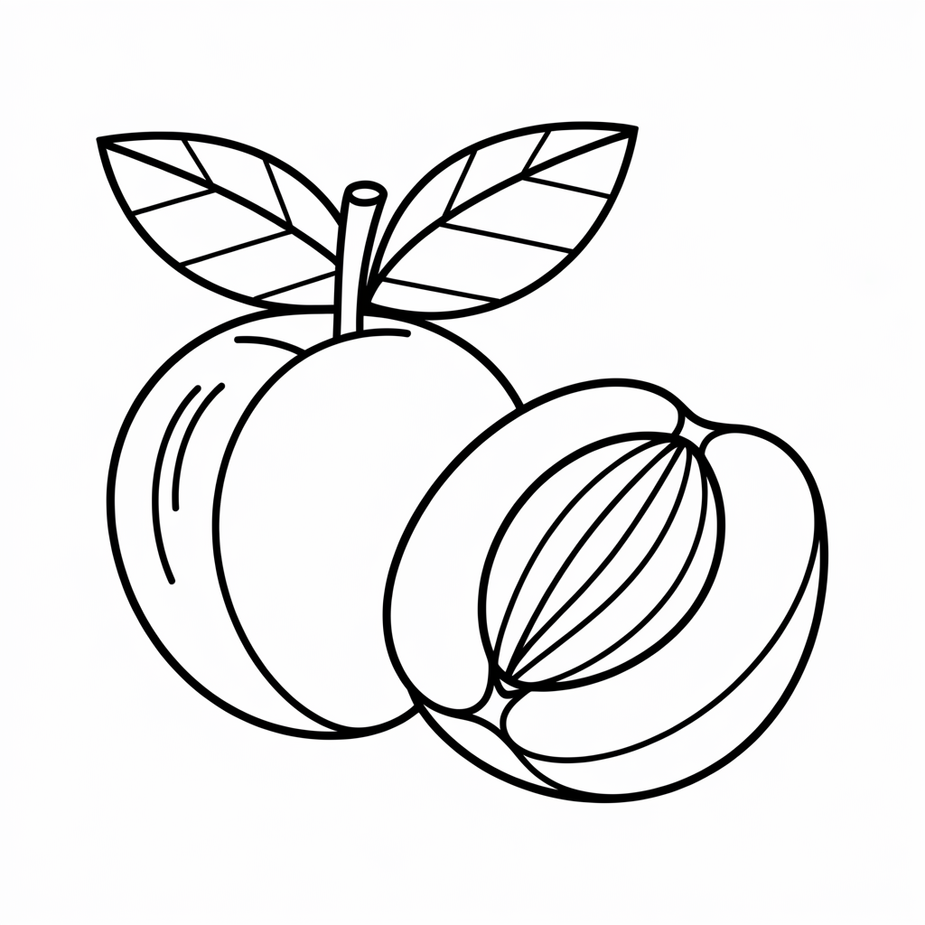 Apricot Coloring Page
