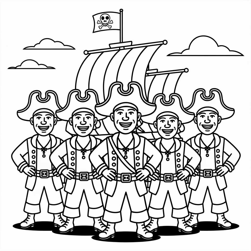 Crew Coloring Page 