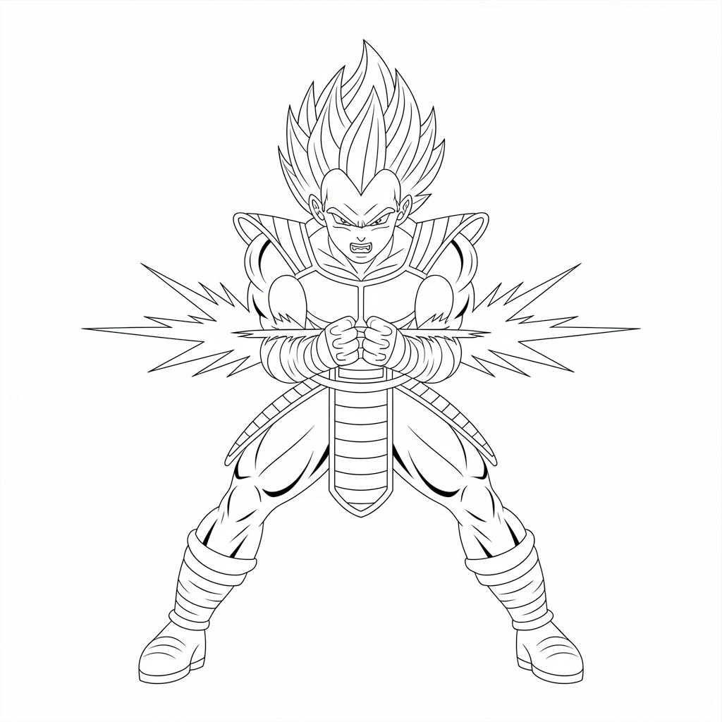 Vegeta Coloring Page 