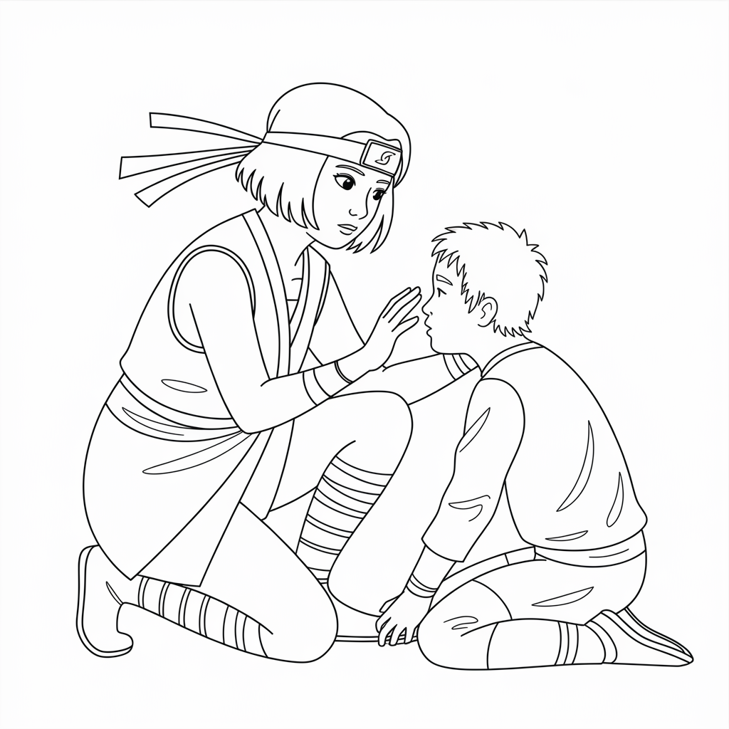 sakuran haruno coloring page