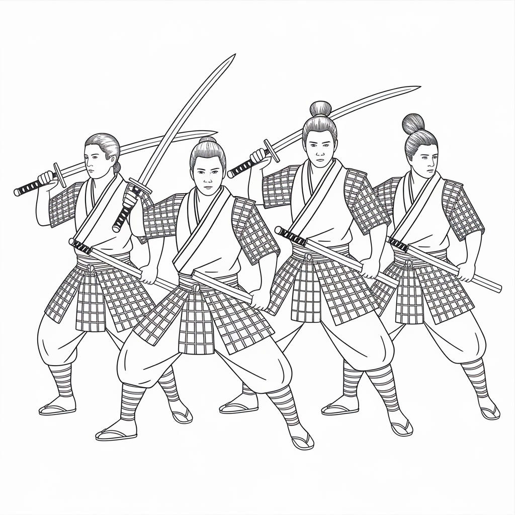  UpDemon Slayer Team Coloring Page