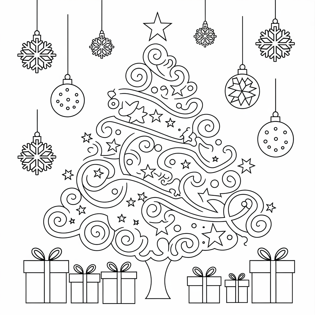 Christmas Tree Coloring Page Ideas