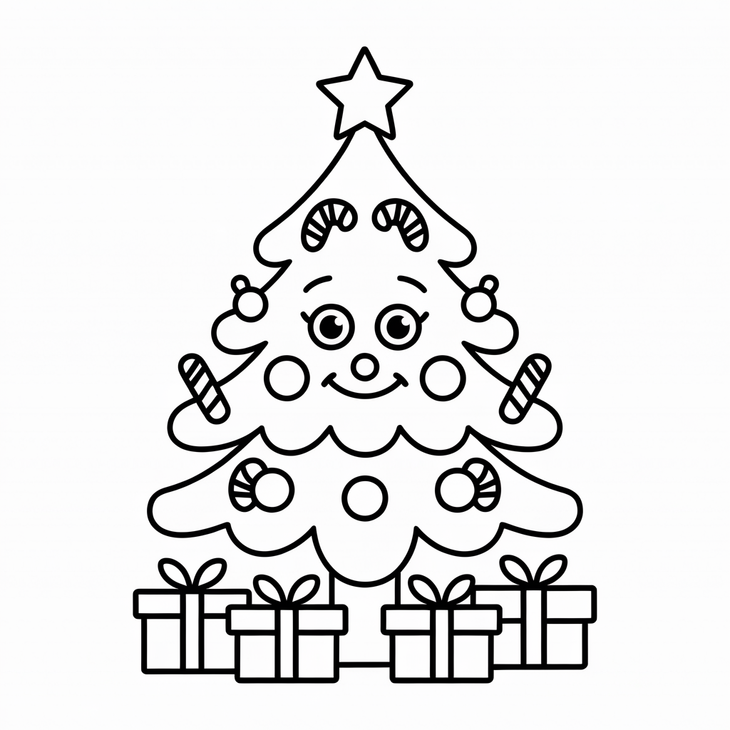 Christmas Tree Ornament Coloring Pages