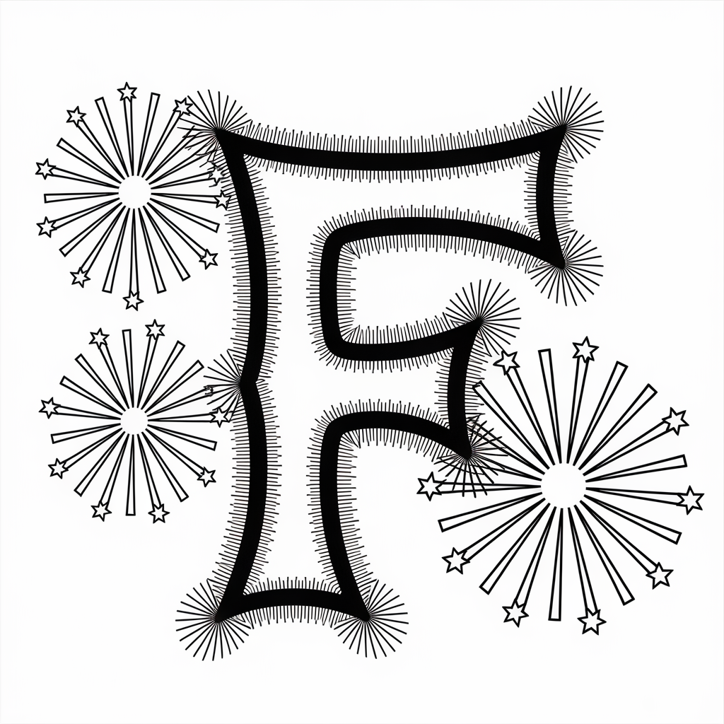 Festive F Coloring Pages