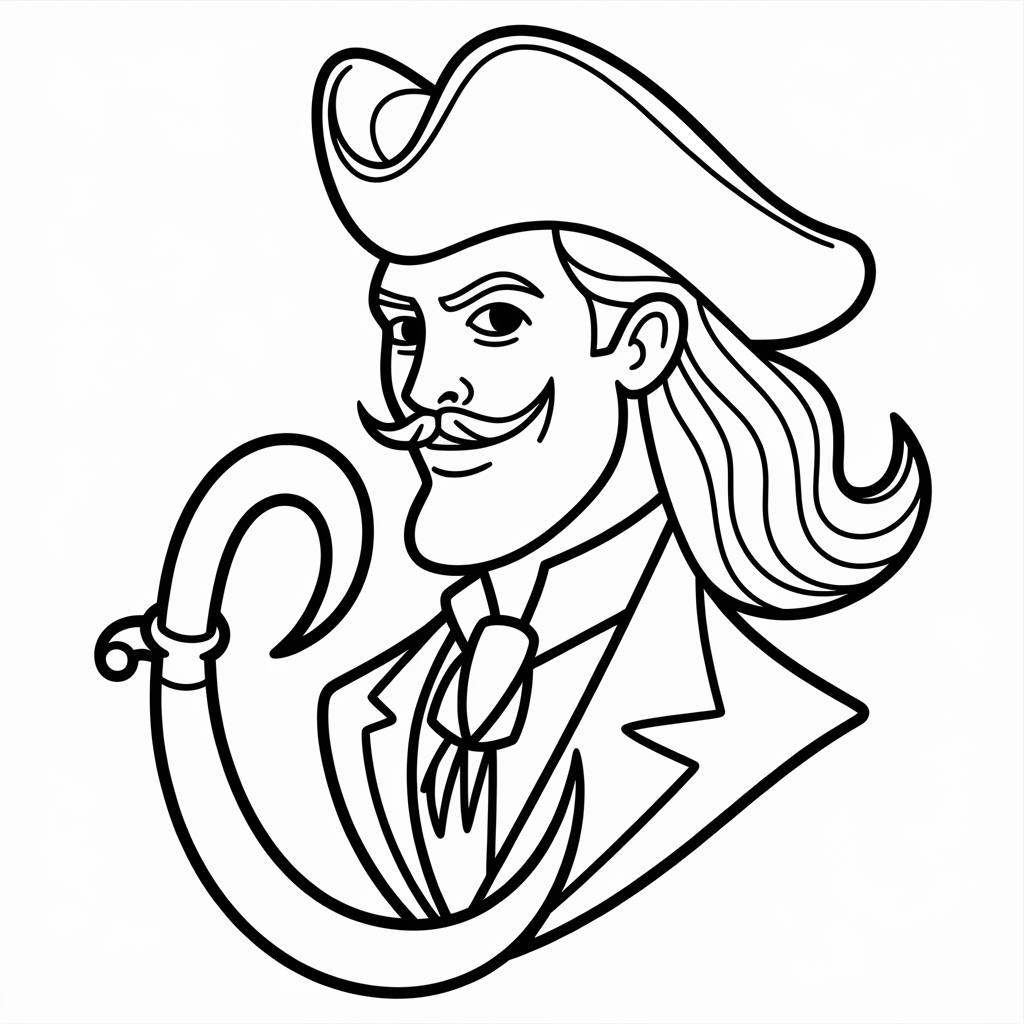 Captain Hook C  Coloring Page