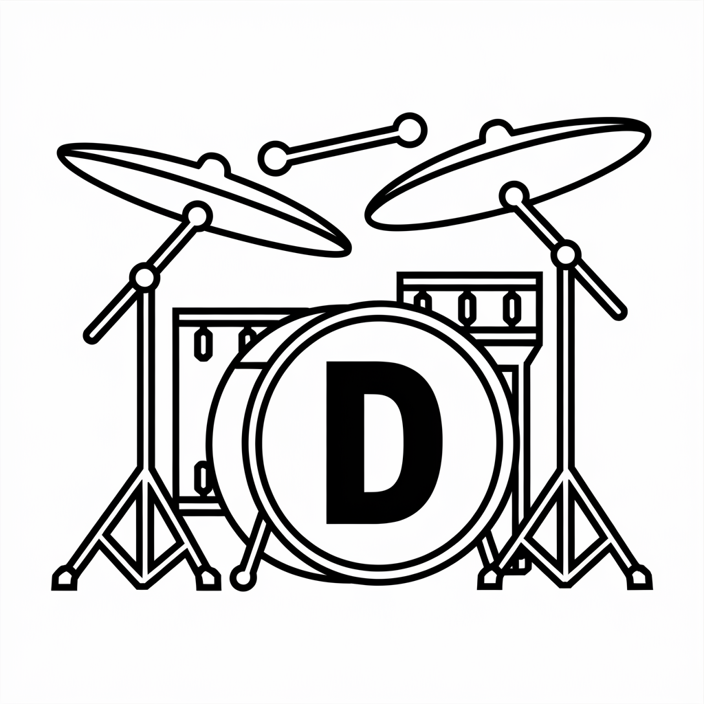 Musical Fun with D for Drum Coloring Pages