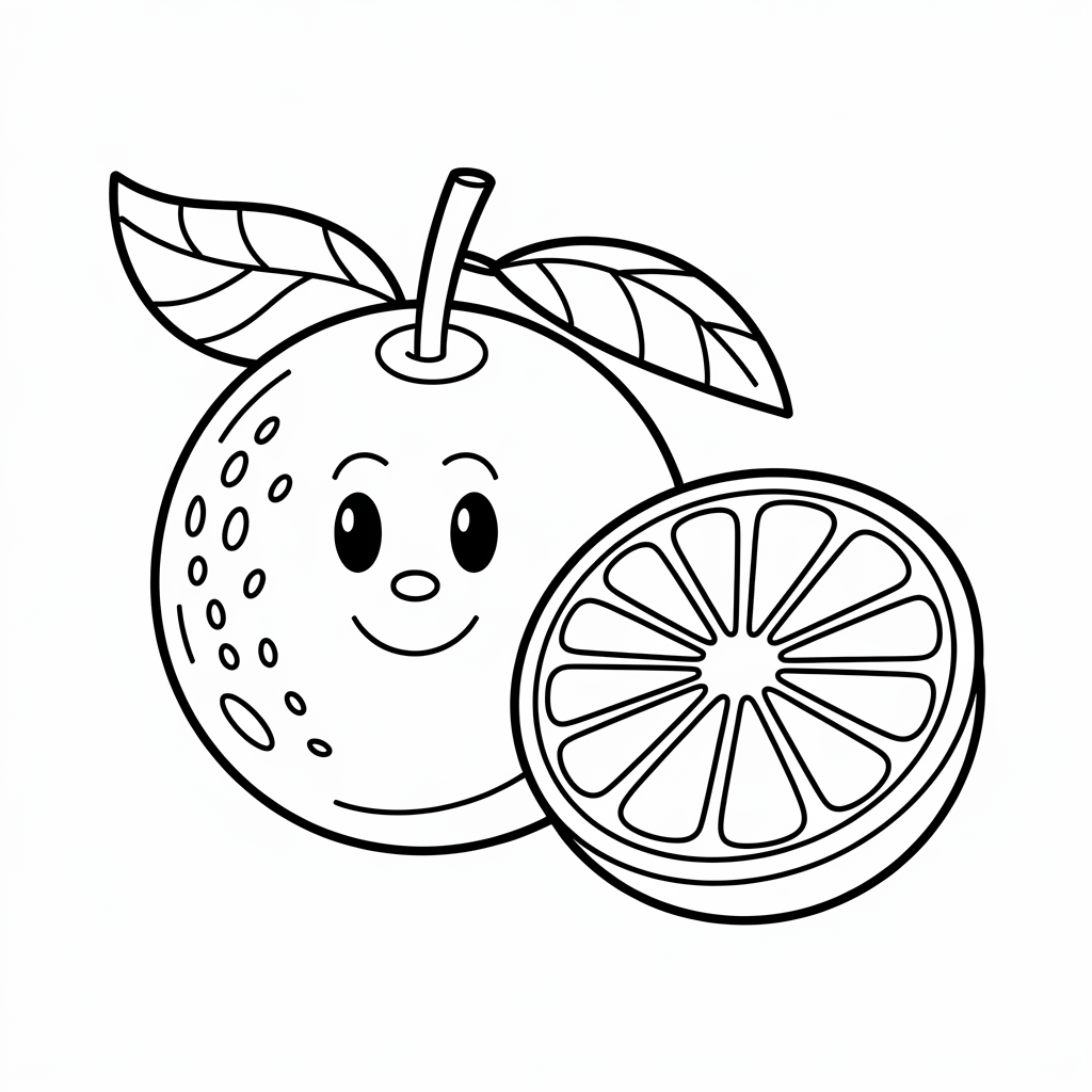 O for Orange Coloring Pages