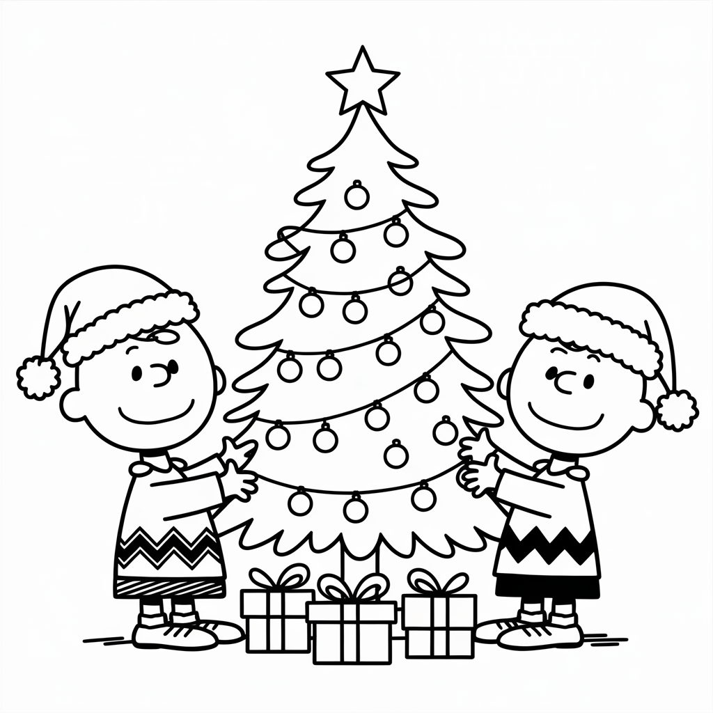 Charlie Brown Christmas Tree Coloring Page 