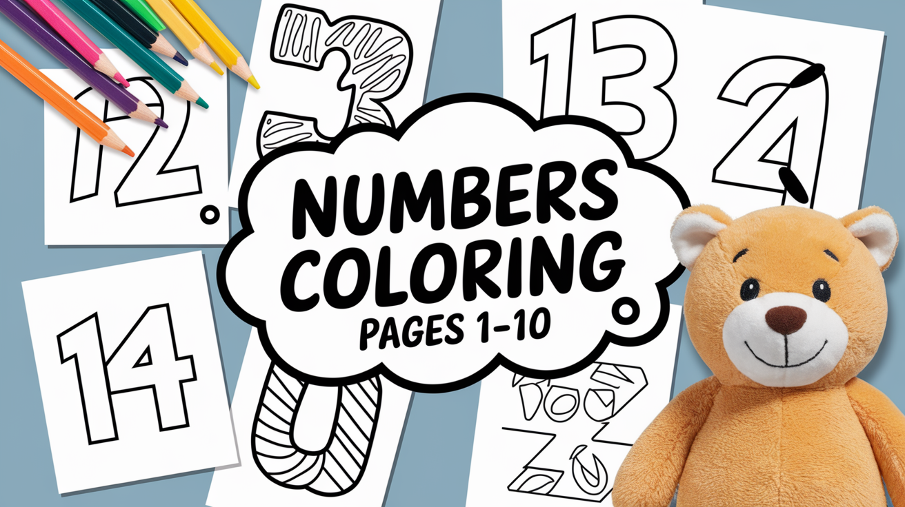 number coloring pages 1-10