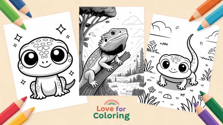 Bearded Dragon Coloring Pages