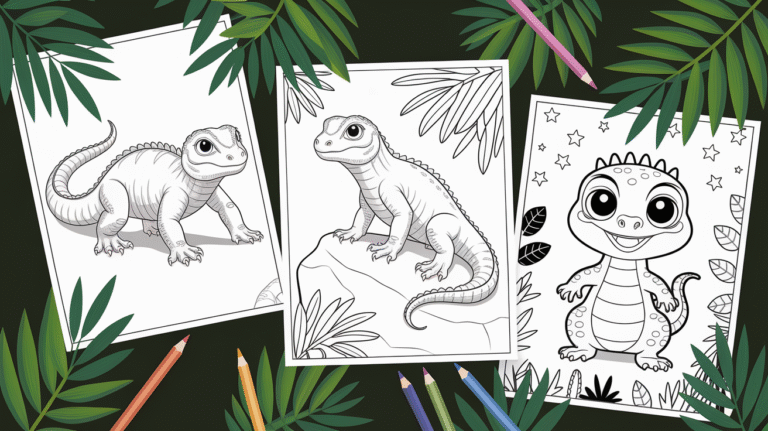 Komodo Dragon Coloring Pages