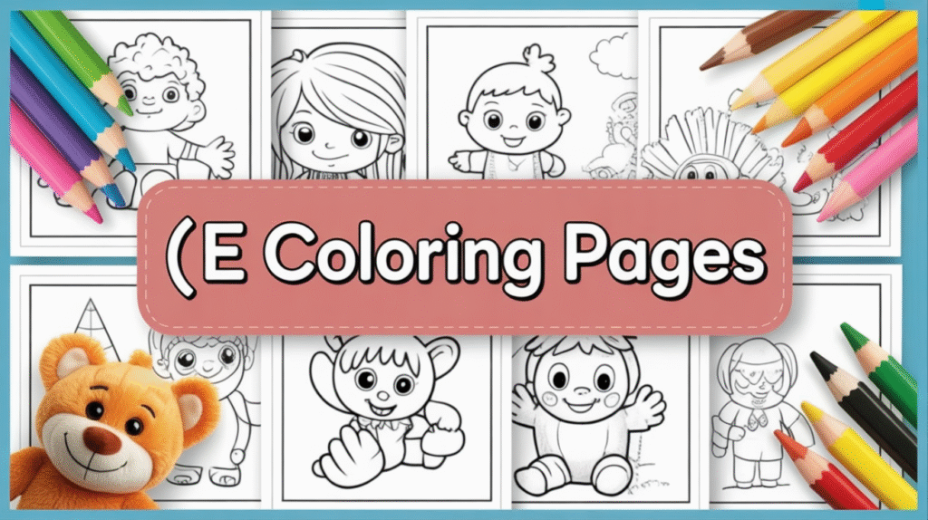E coloring pages-free printables - Love For Coloring