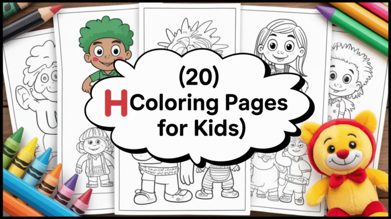 h coloring pages