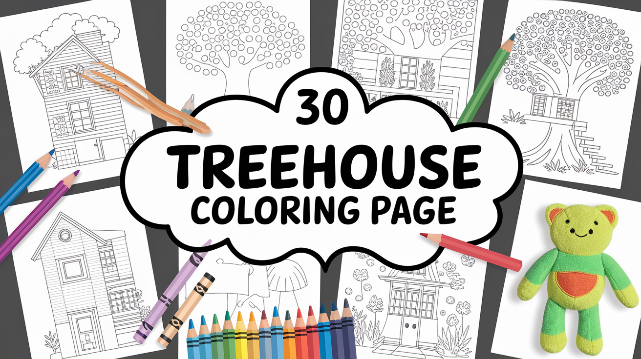 treehouse coloring page
