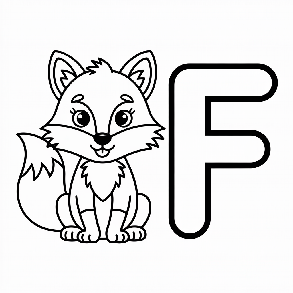 Easy F Coloring Pages 