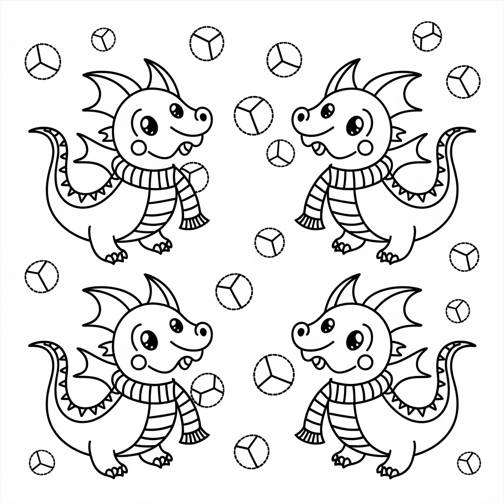 Dragon playing in the snow